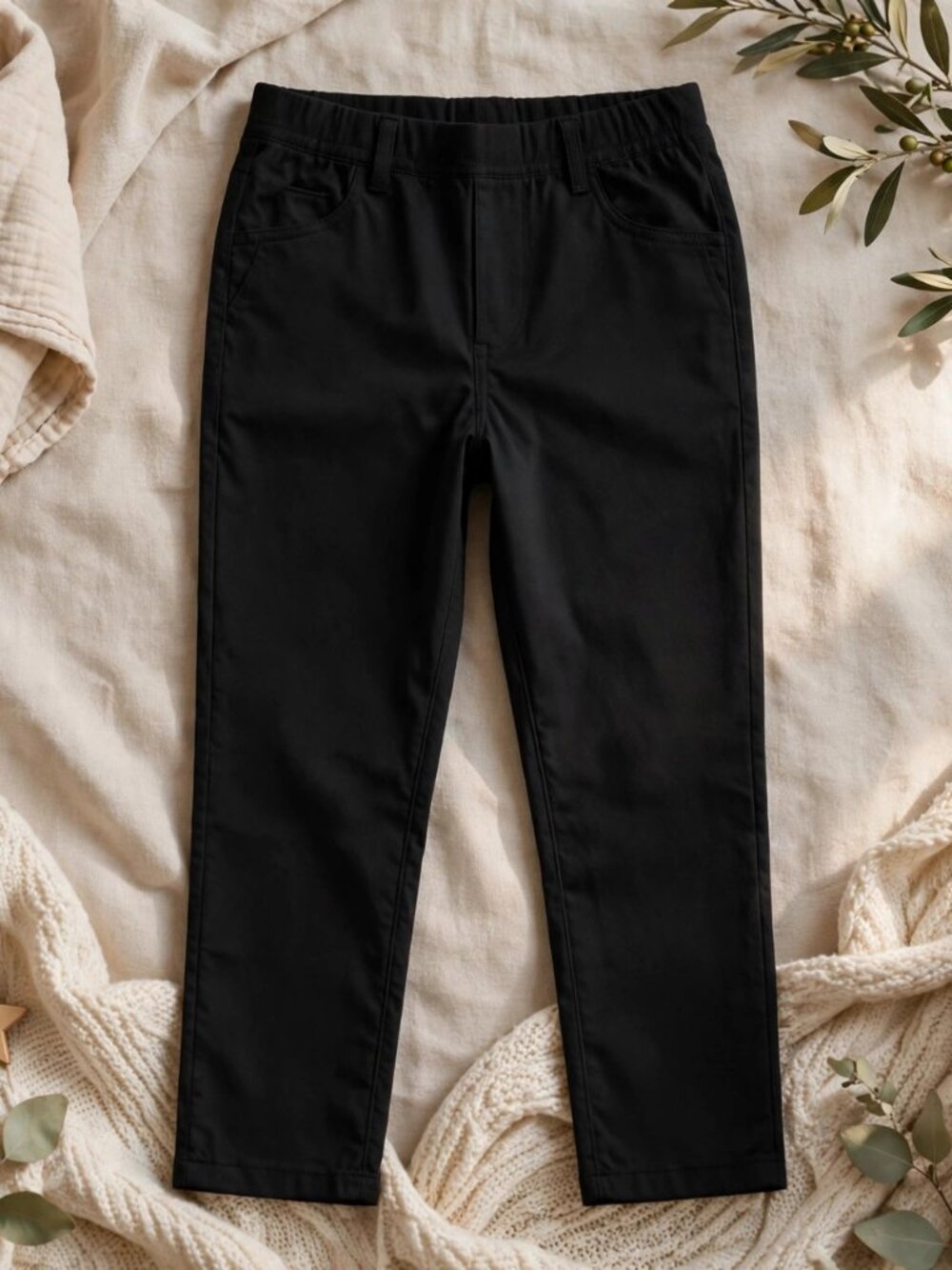 Children's Place Black Slim Pants 6 Slim | Girls School Uniform Pant